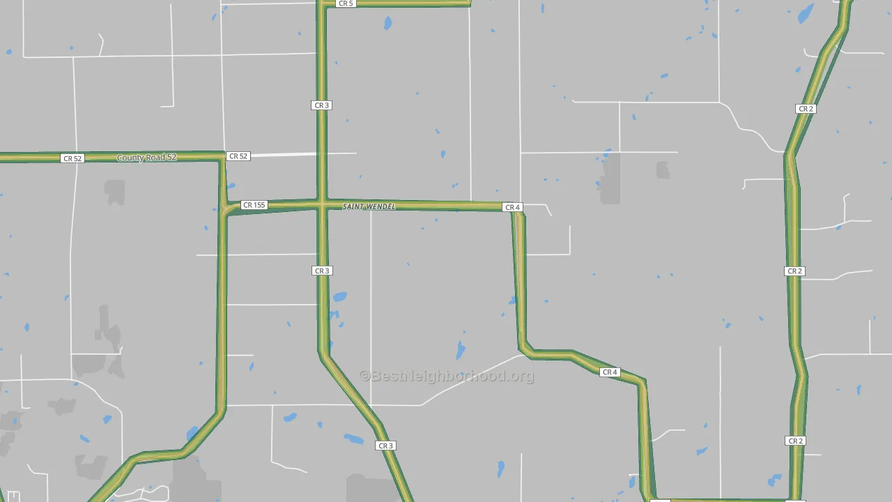 St. Wendel, MN Map of Noise Levels in St. Wendel