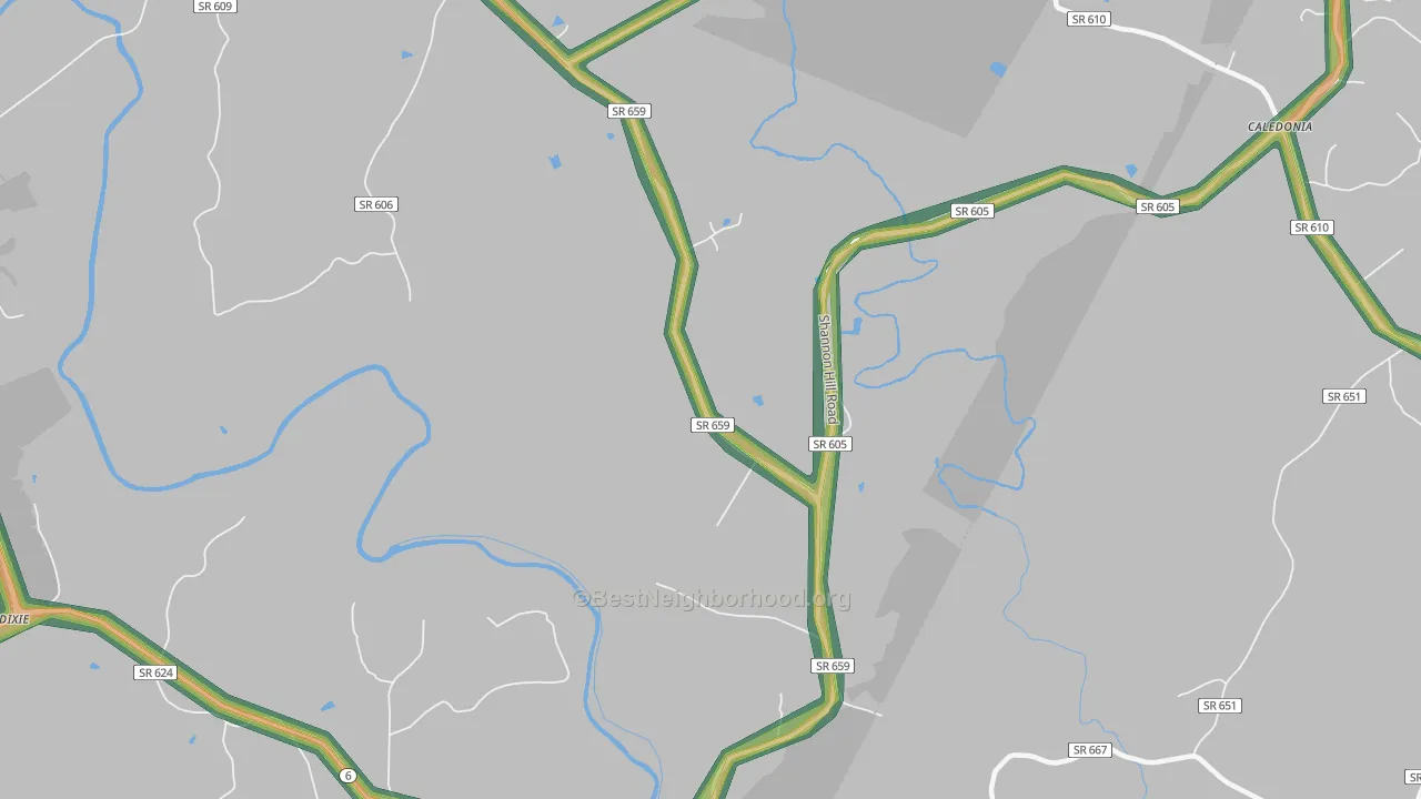 Stage Junction, VA Map of Noise Levels in Stage Junction