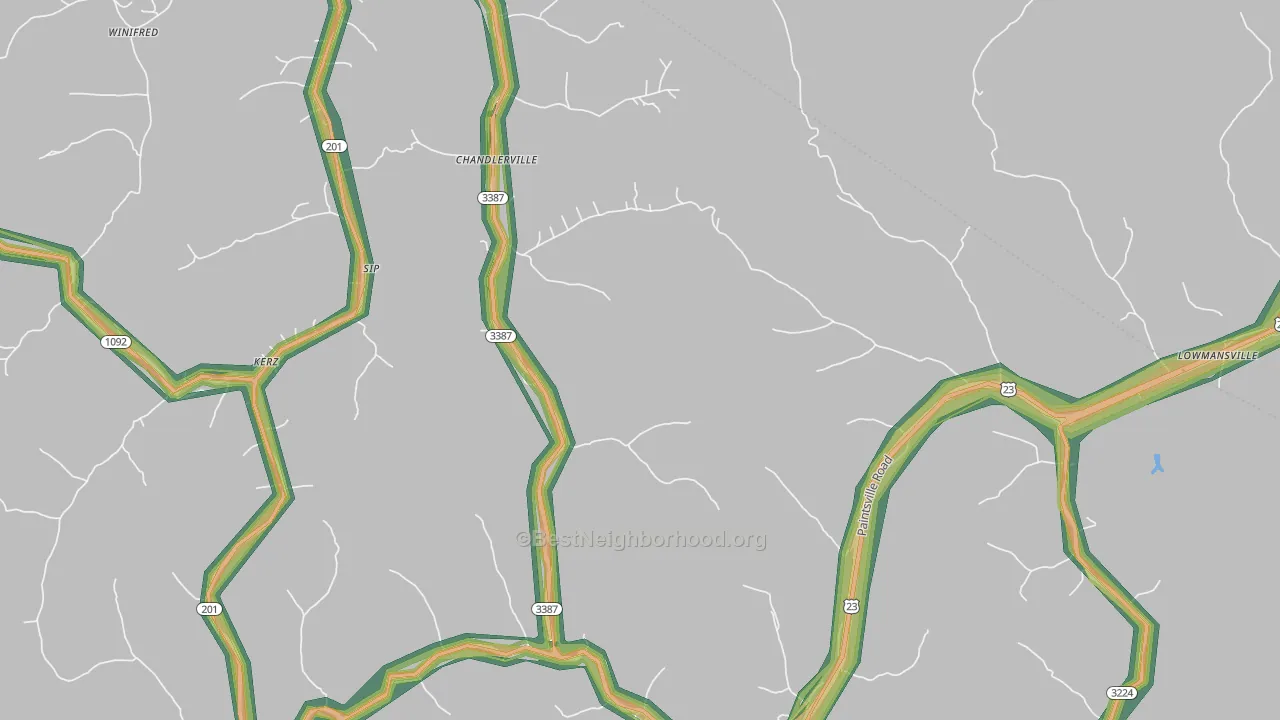 Stambaugh, KY Map of Noise Levels in Stambaugh
