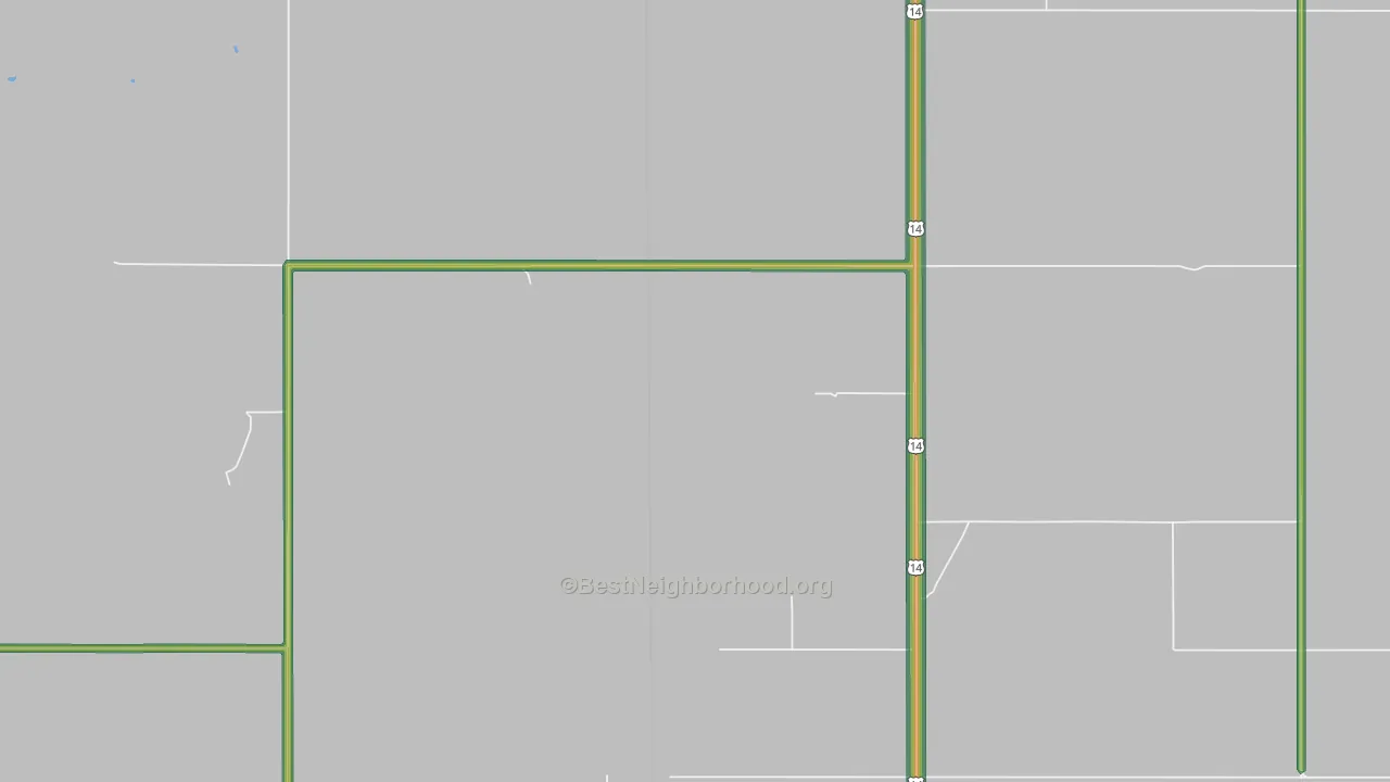 Stamford, SD Map of Noise Levels in Stamford