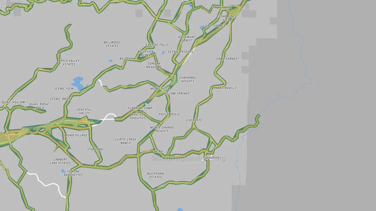 Standard, CA Map of Noise Levels in Standard