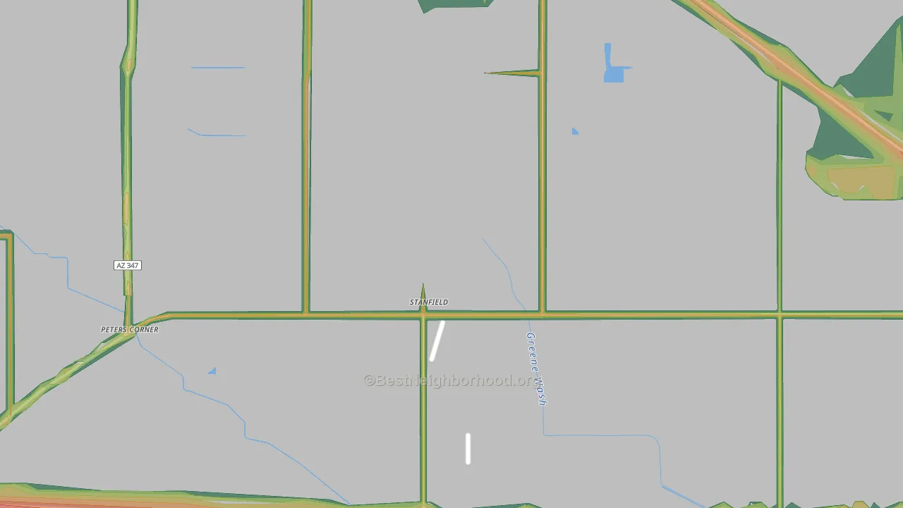 Stanfield, AZ Map of Noise Levels in Stanfield