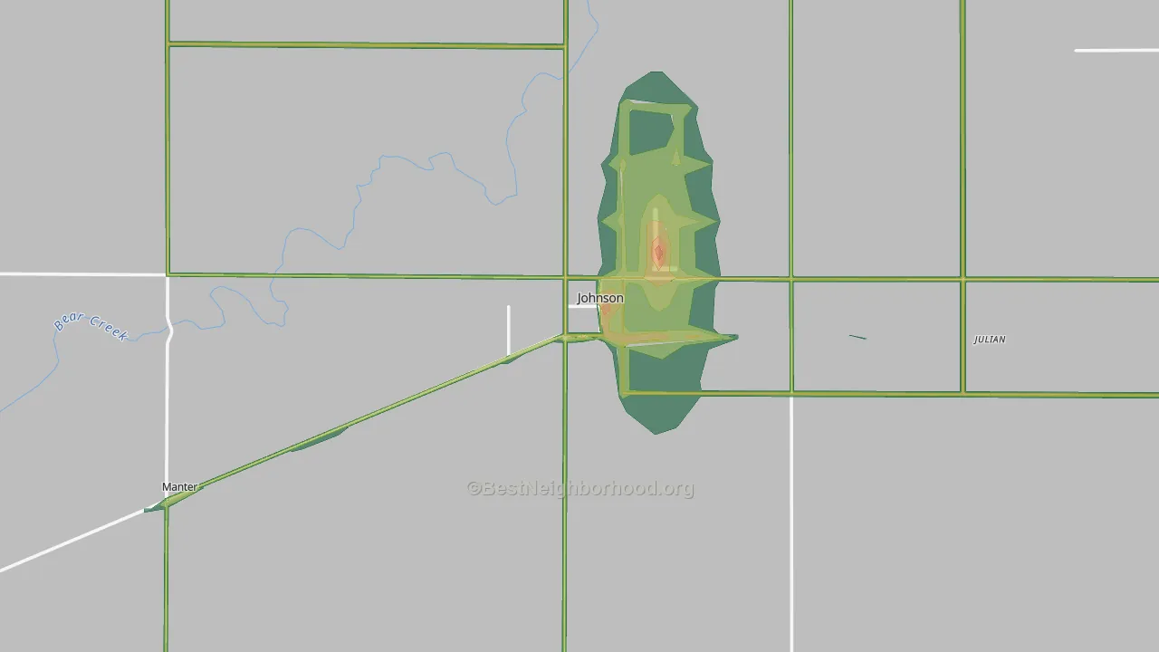 Stanton County, KS Map of Noise Levels in Stanton County