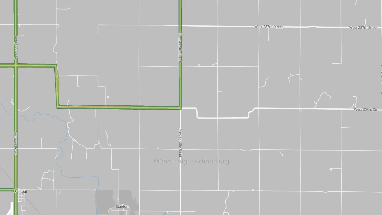 Stanton, KS Map of Noise Levels in Stanton