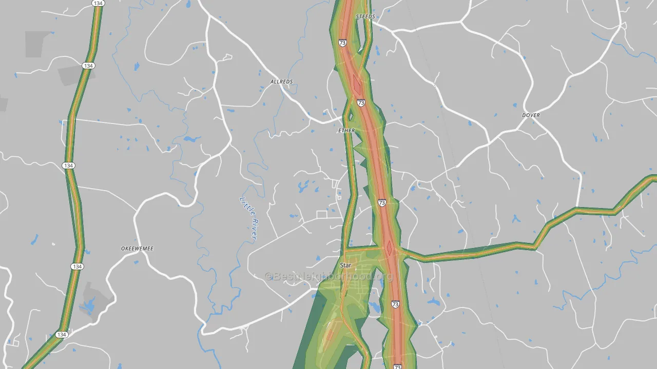 Star, NC Map of Noise Levels in Star