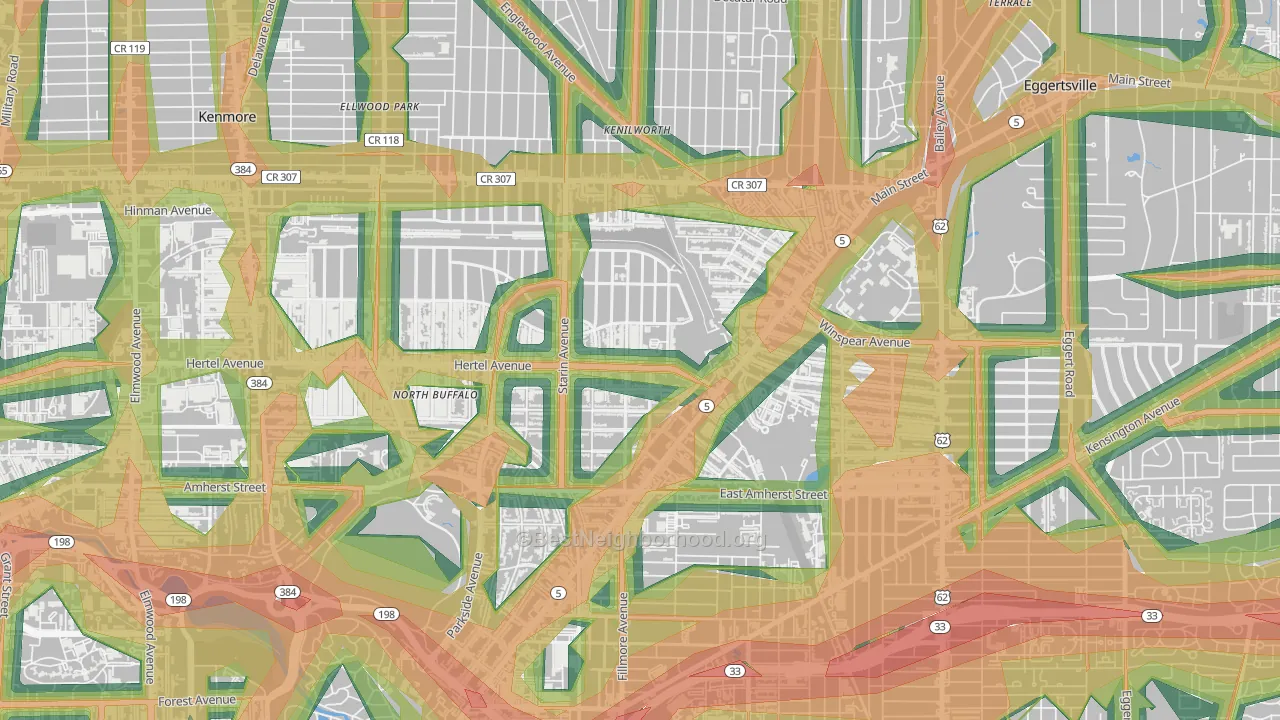 Starin Central, Buffalo, NY Map of Noise Levels in Starin Central