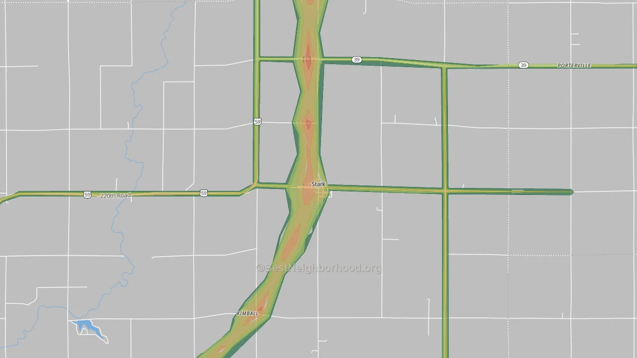 Stark, KS Map of Noise Levels in Stark