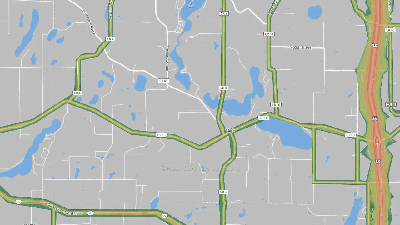Stark, MN Map of Noise Levels in Stark