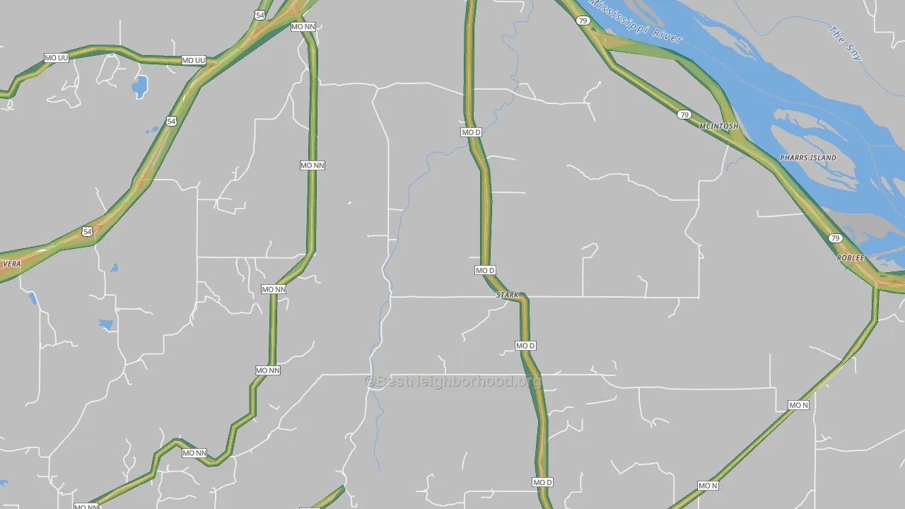 Stark, MO Map of Noise Levels in Stark