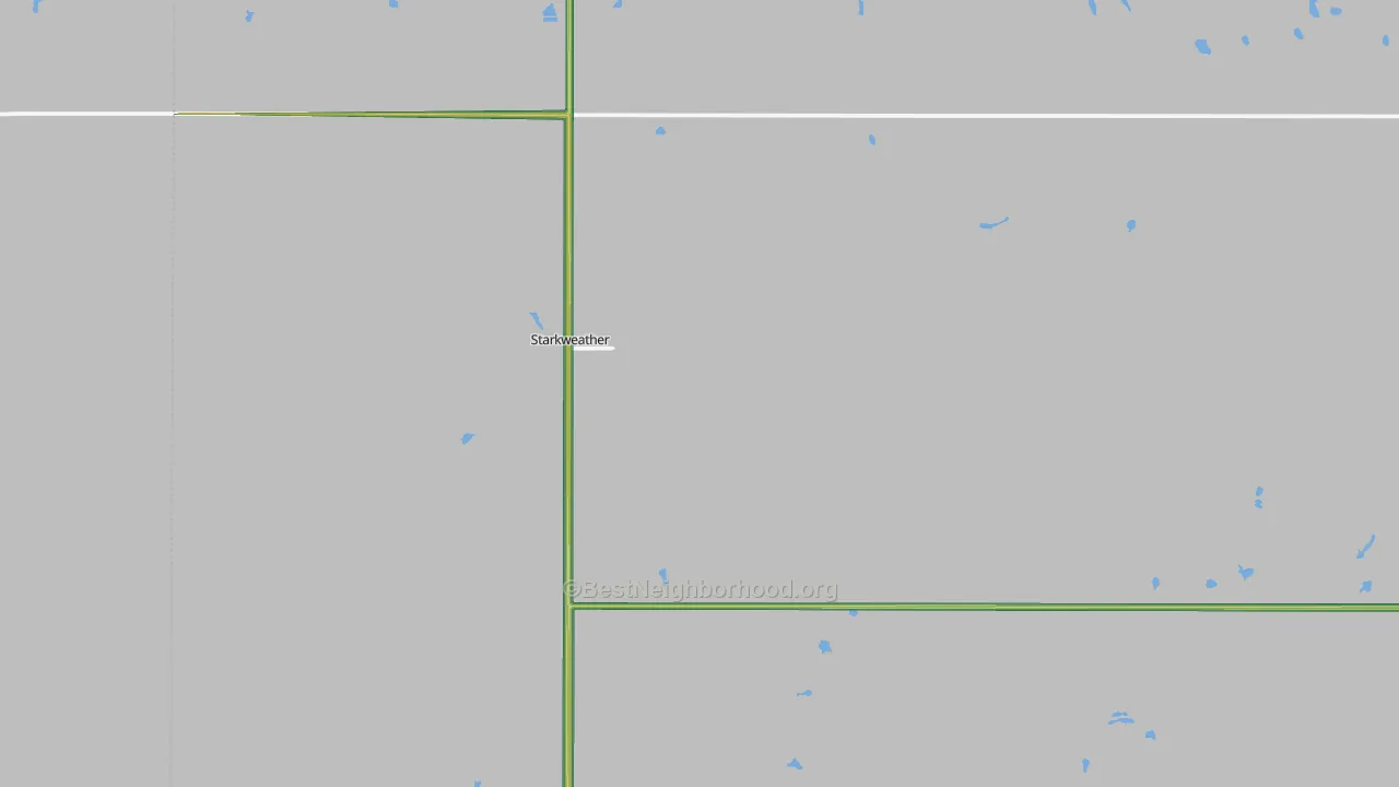 Starkweather, ND Map of Noise Levels in Starkweather