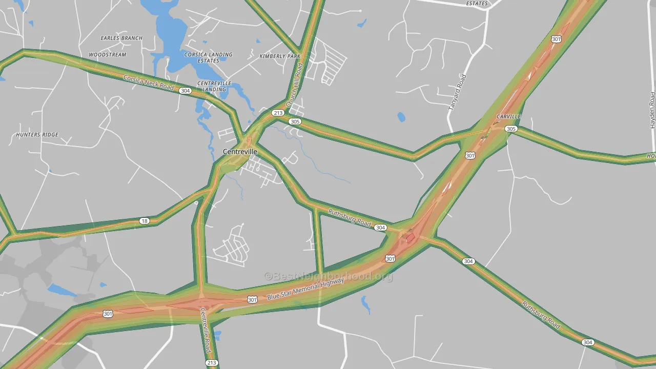Starr, MD Map of Noise Levels in Starr