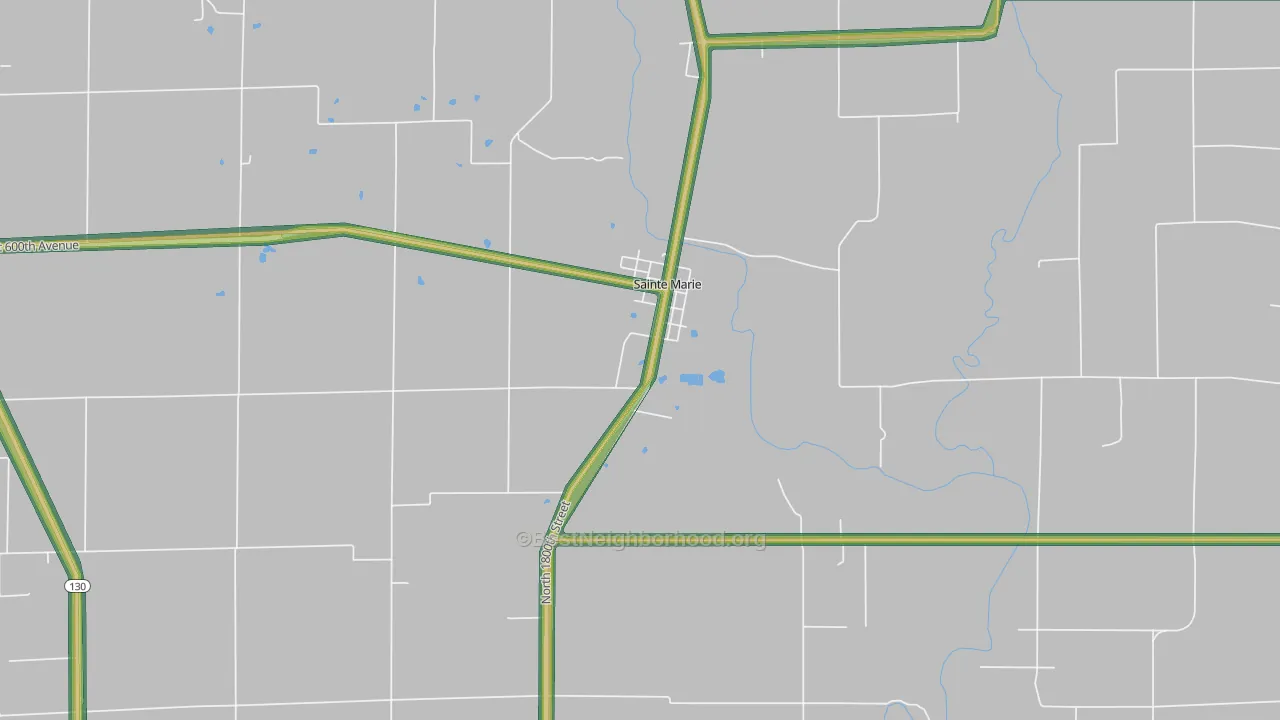 Ste. Marie, IL Map of Noise Levels in Ste. Marie