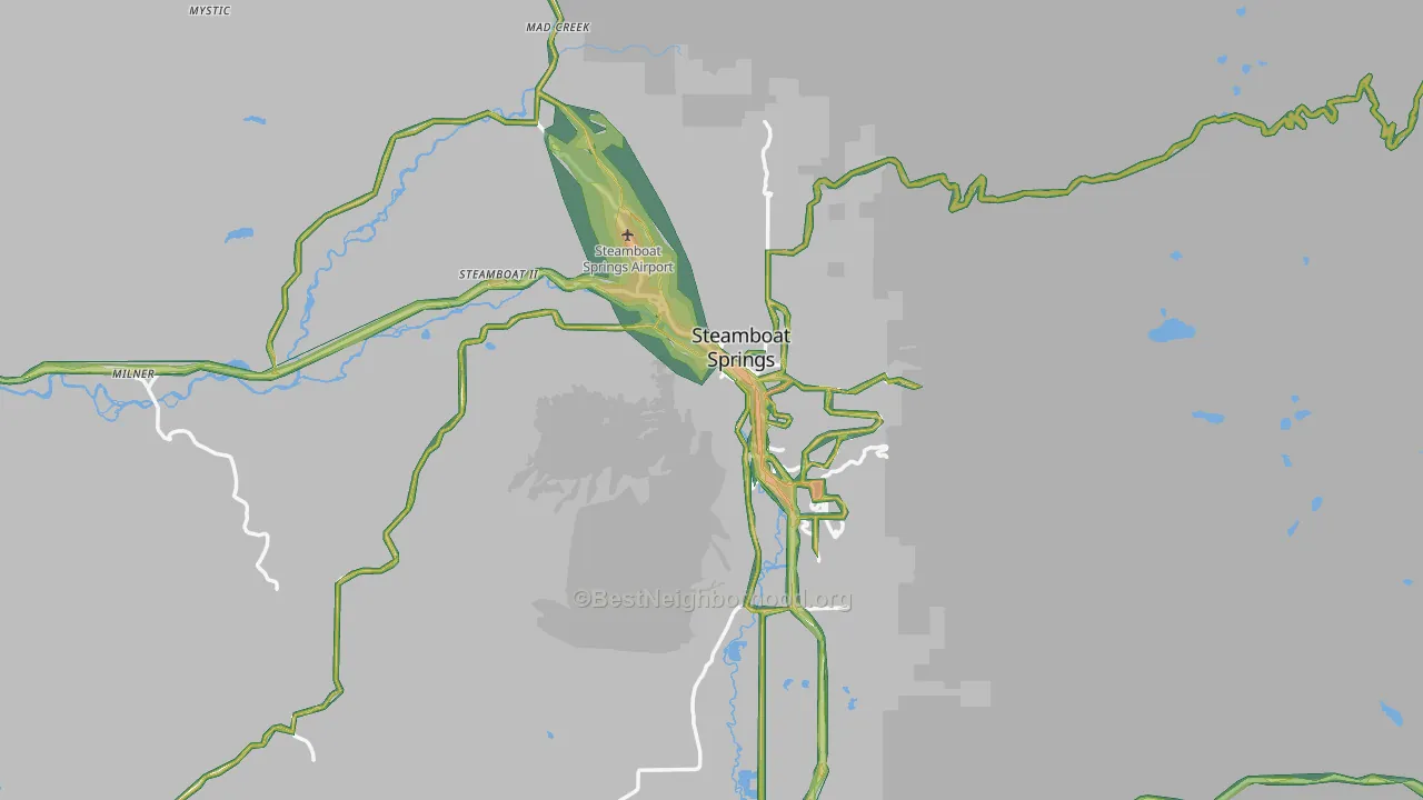 Steamboat Springs, CO Map of Noise Levels in Steamboat Springs