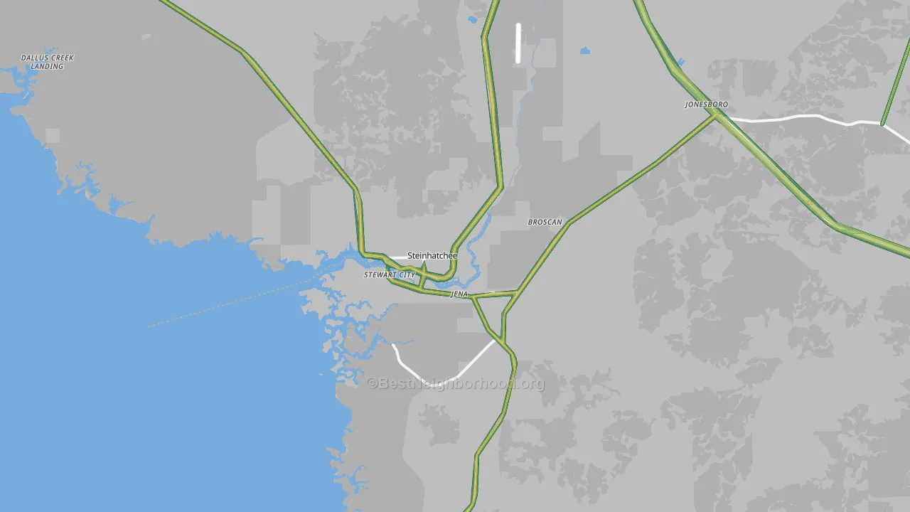 Steinhatchee, FL Map of Noise Levels in Steinhatchee