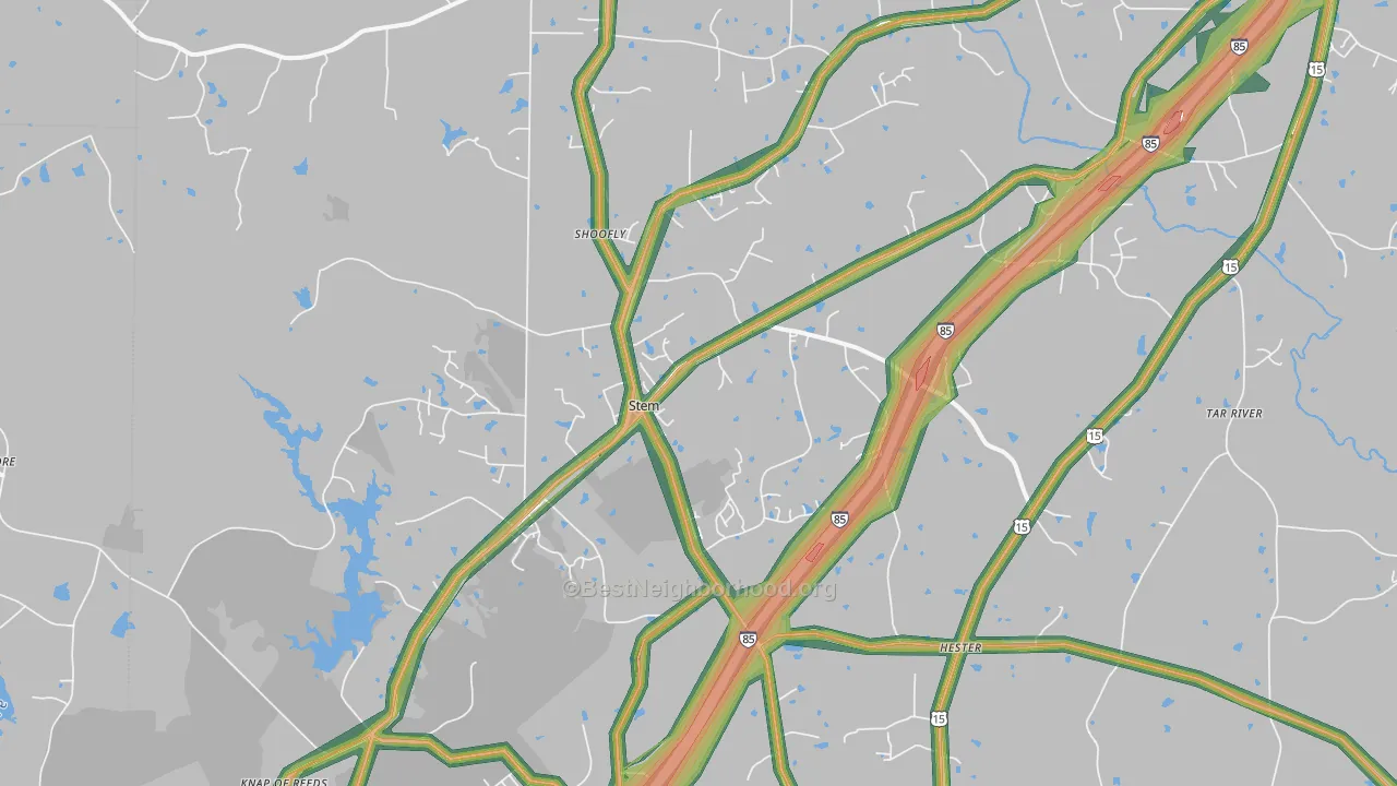 Stem, NC Map of Noise Levels in Stem