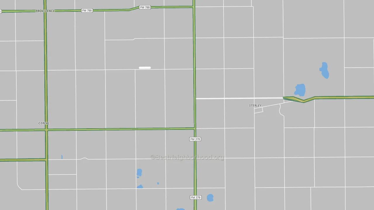 Sterley, TX Map of Noise Levels in Sterley