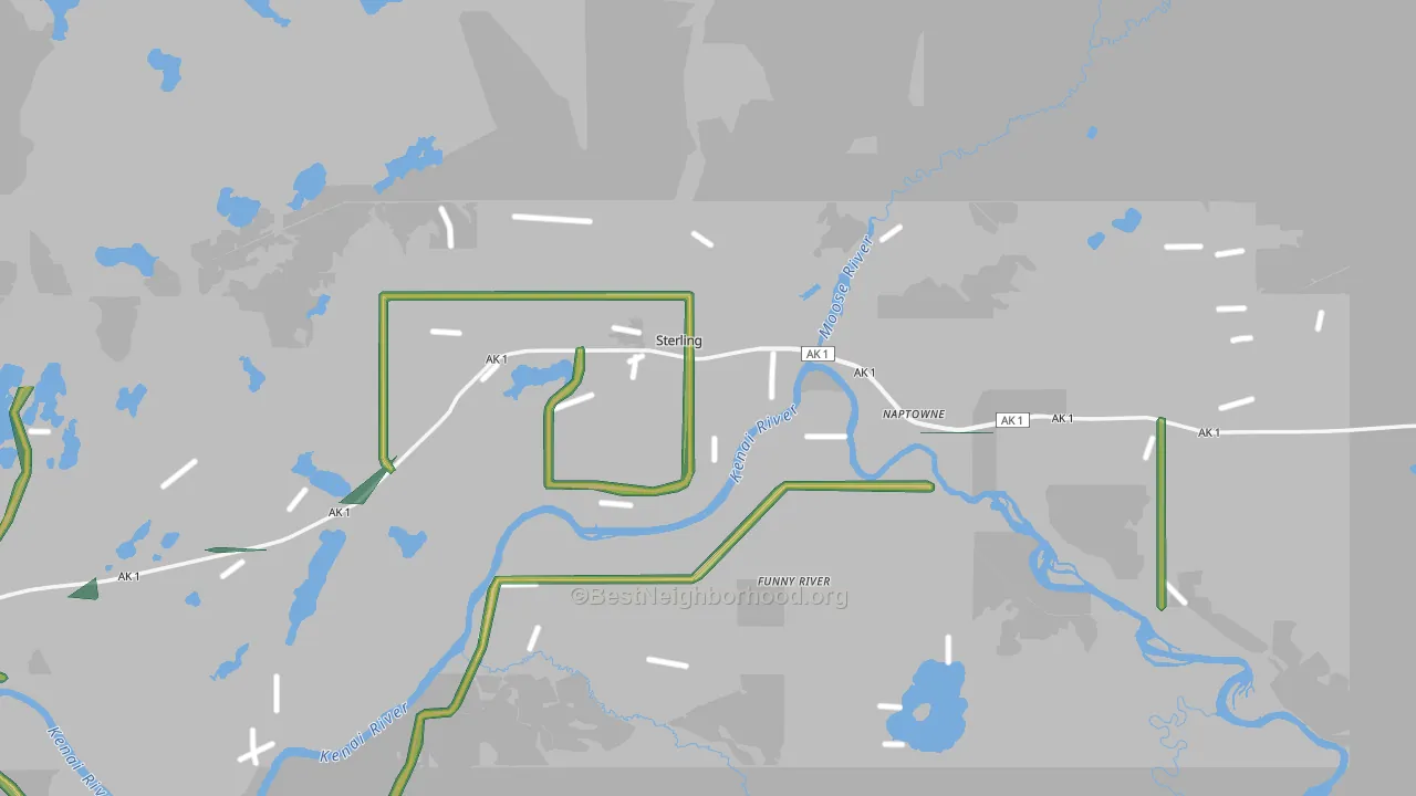 Sterling, AK Map of Noise Levels in Sterling