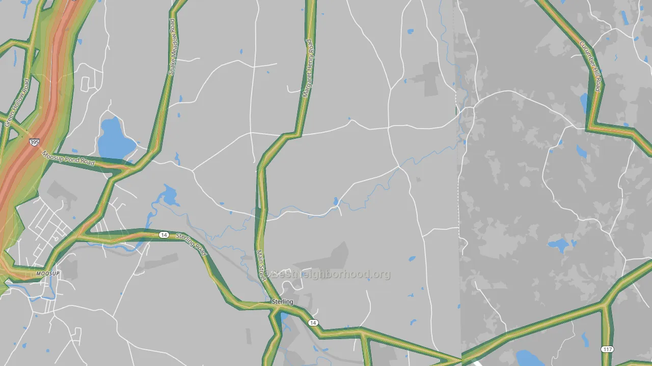 Sterling, CT Map of Noise Levels in Sterling