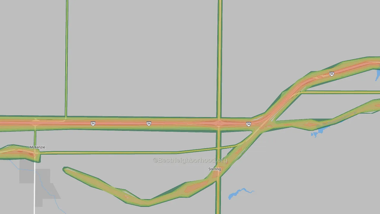 Sterling, ND Map of Noise Levels in Sterling