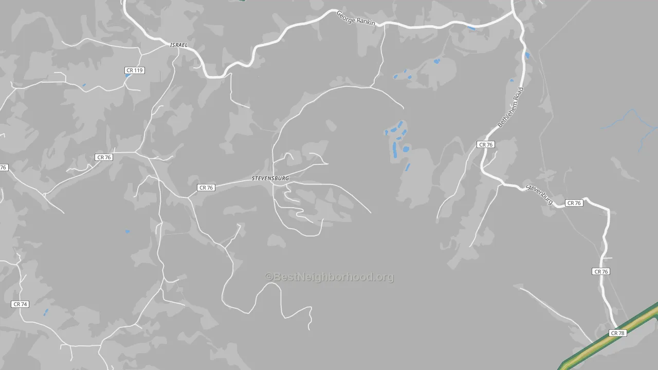 Stevensburg, WV Map of Noise Levels in Stevensburg
