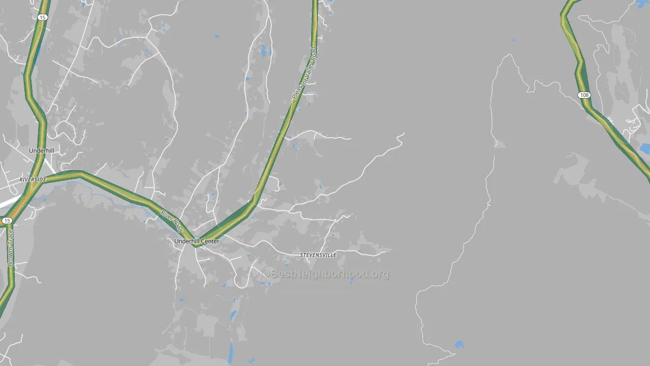 Stevensville, VT Map of Noise Levels in Stevensville