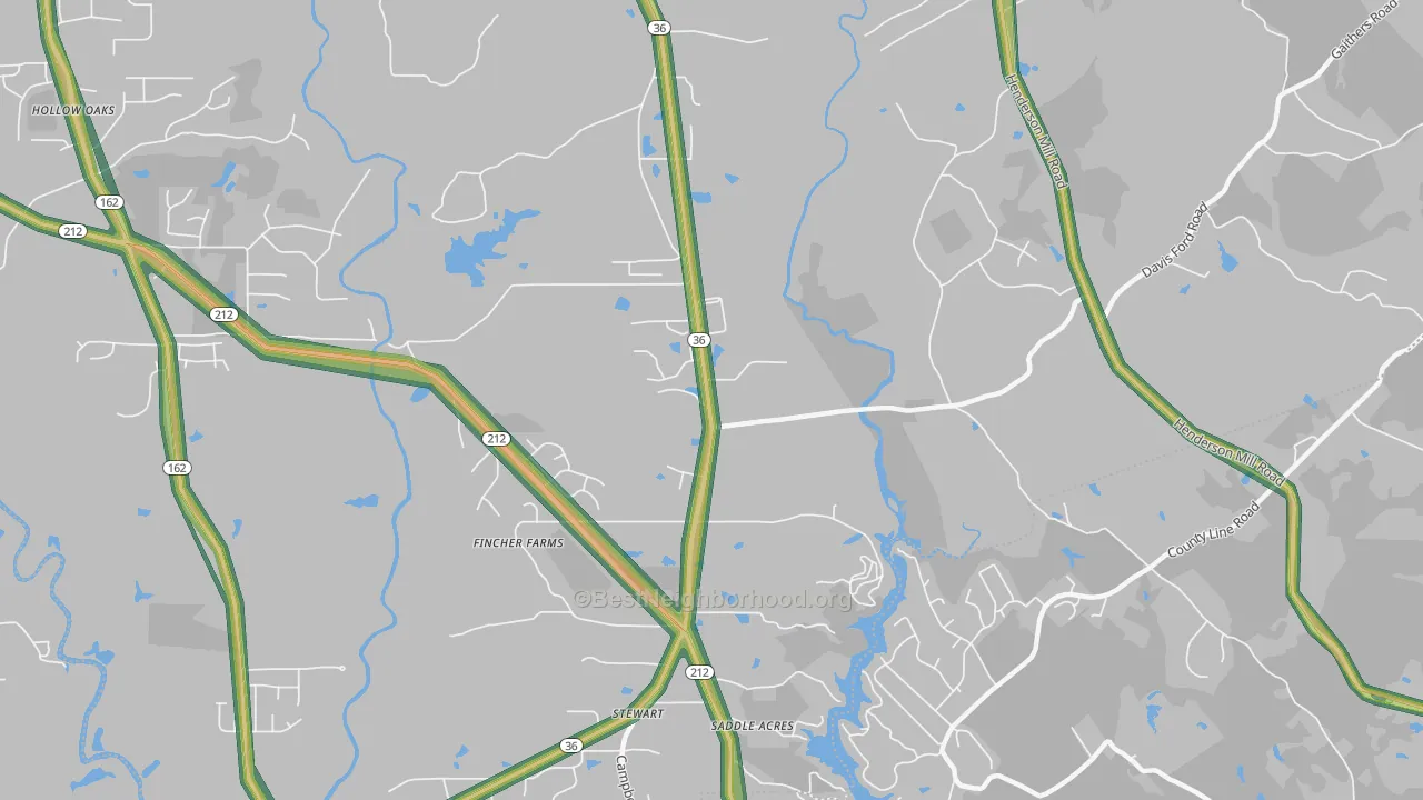 Stewart, GA Map of Noise Levels in Stewart