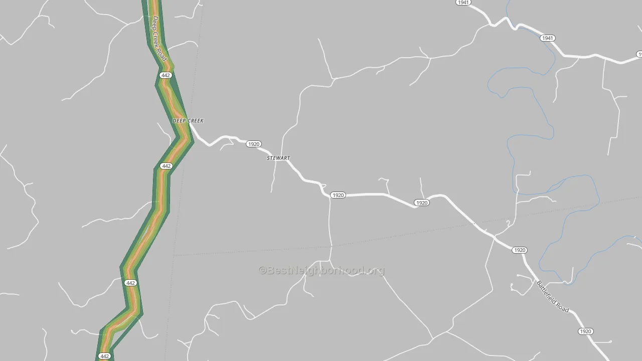 Stewart, KY Map of Noise Levels in Stewart