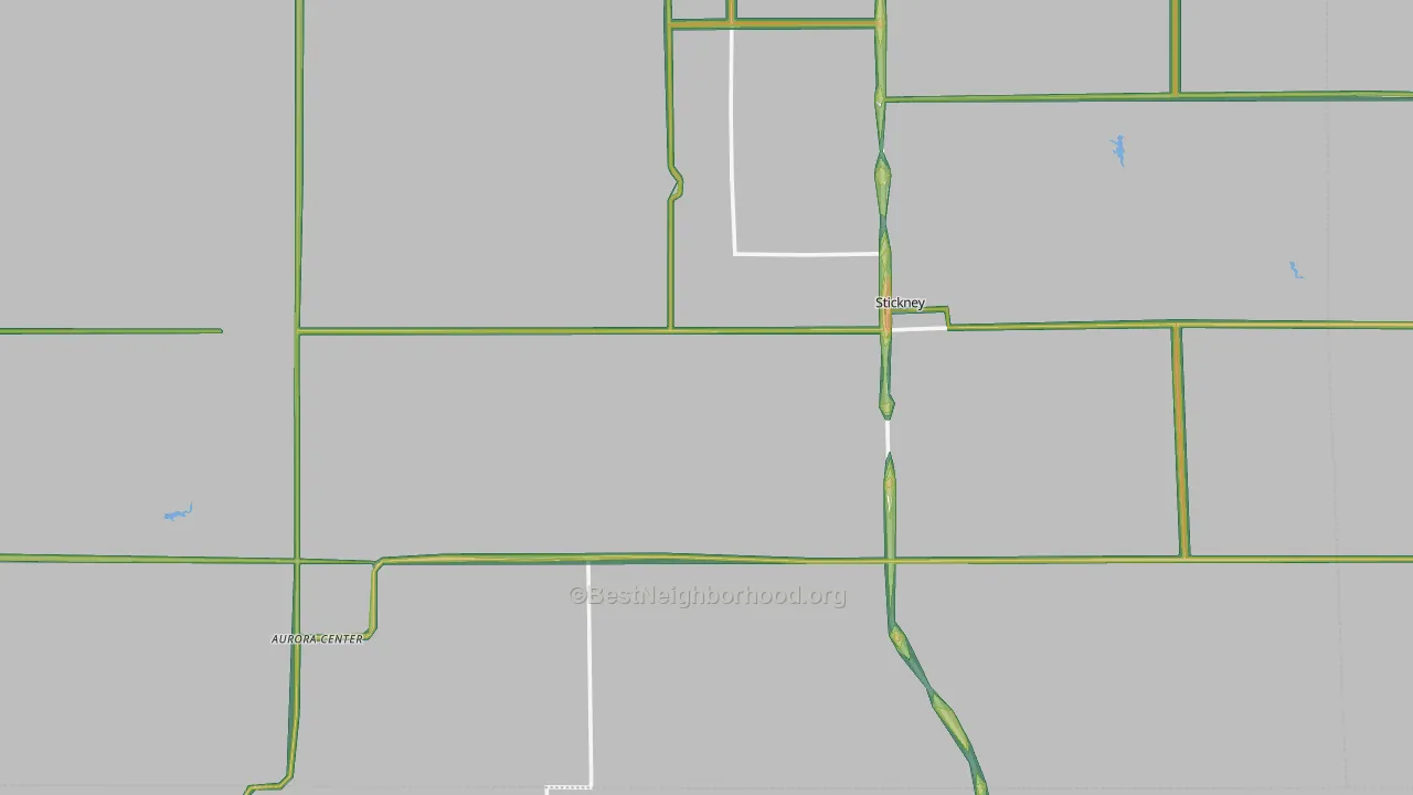 Stickney, SD Map of Noise Levels in Stickney