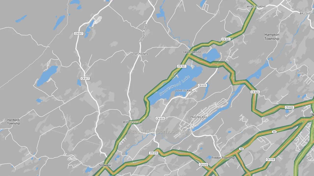 Stillwater, NJ Map of Noise Levels in Stillwater