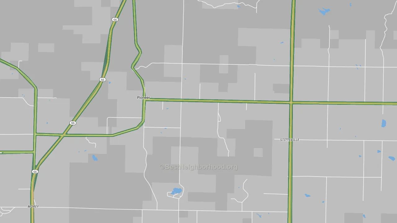 Stittsville, MI Map of Noise Levels in Stittsville