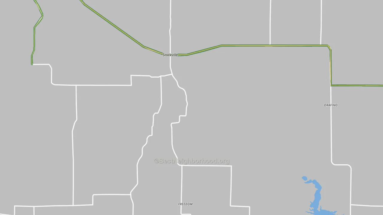 Stockville, NE Map of Noise Levels in Stockville
