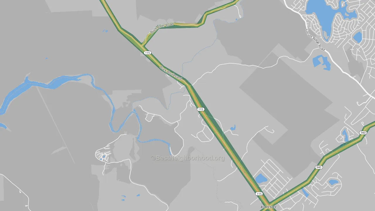 Stoddartsville, PA Map of Noise Levels in Stoddartsville