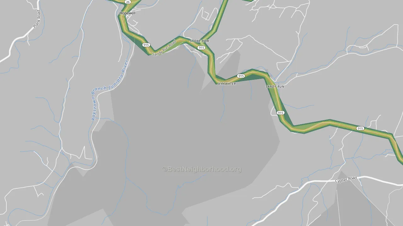 Stone Row, PA Map of Noise Levels in Stone Row