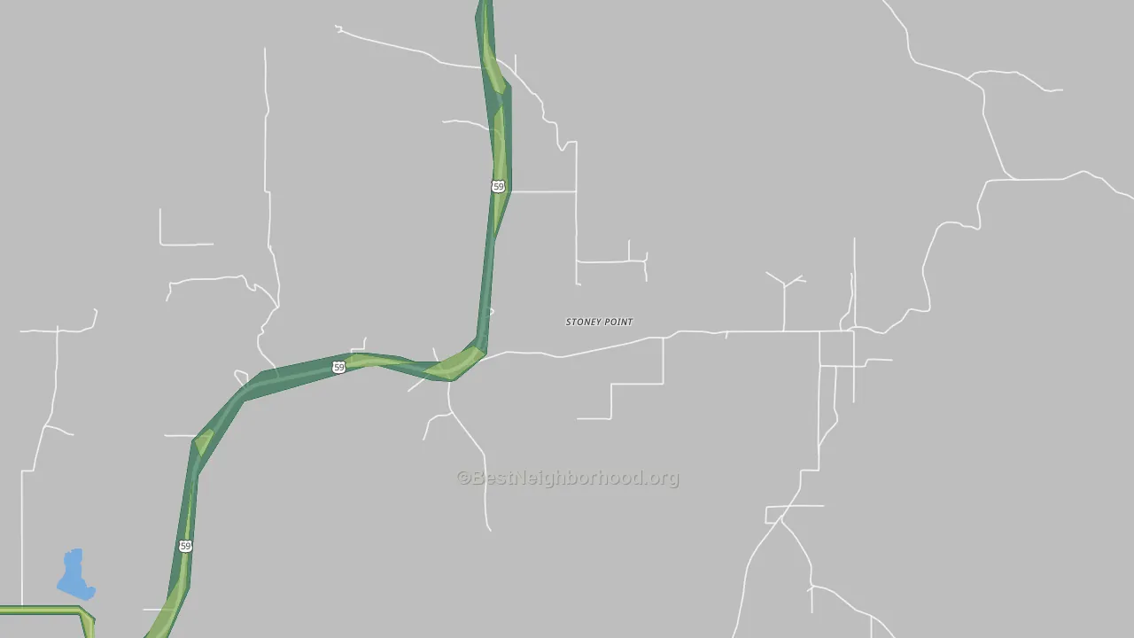 Stoney Point, OK Map of Noise Levels in Stoney Point