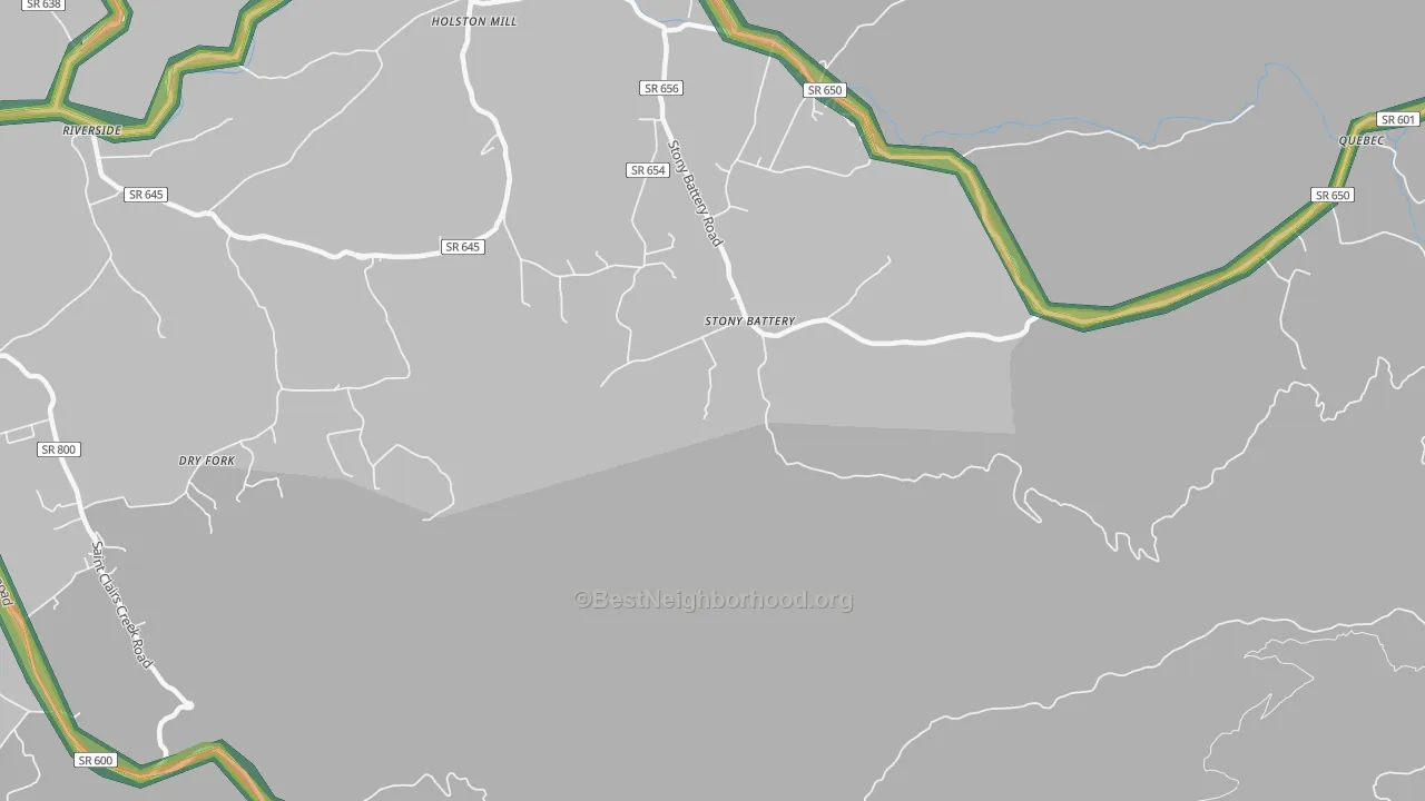 Stony Battery, VA Map of Noise Levels in Stony Battery