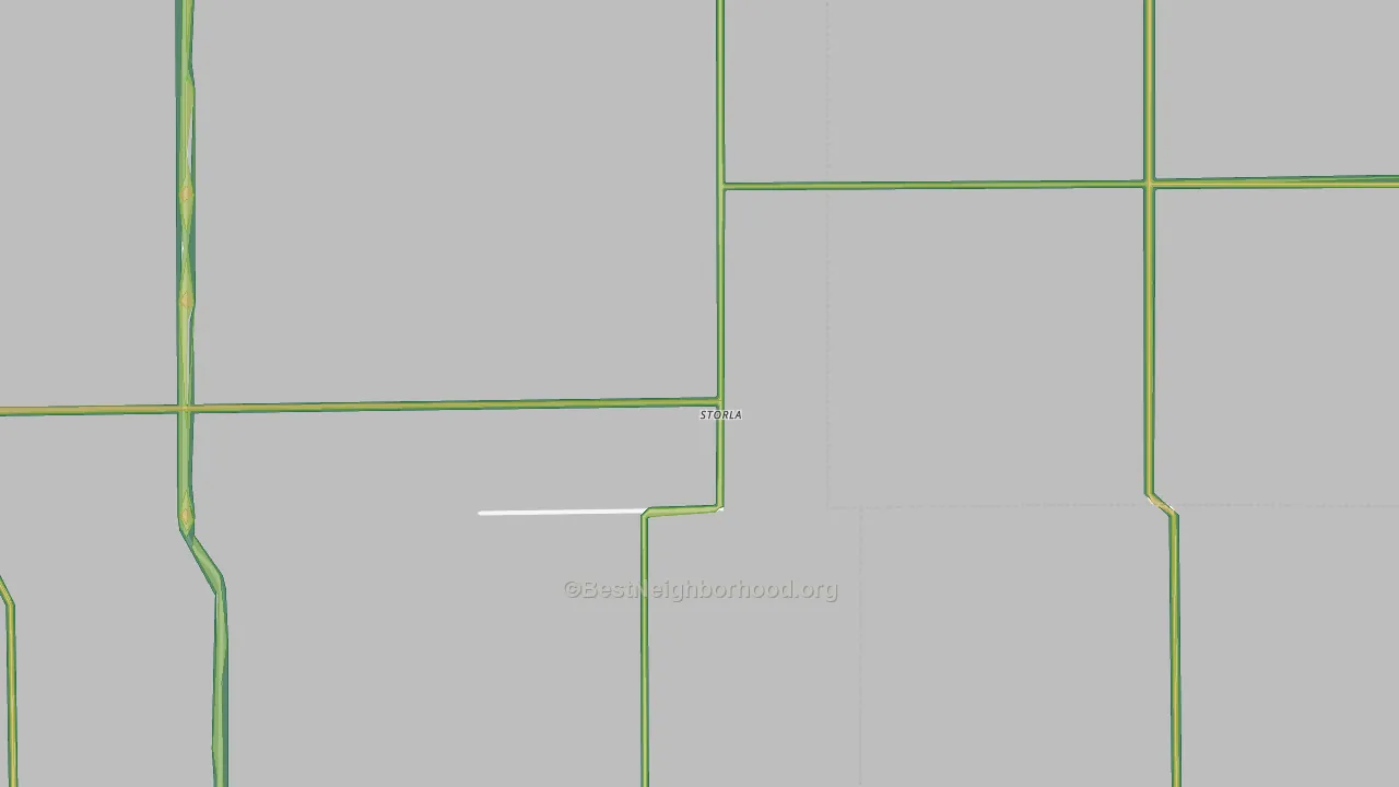Storla, SD Map of Noise Levels in Storla