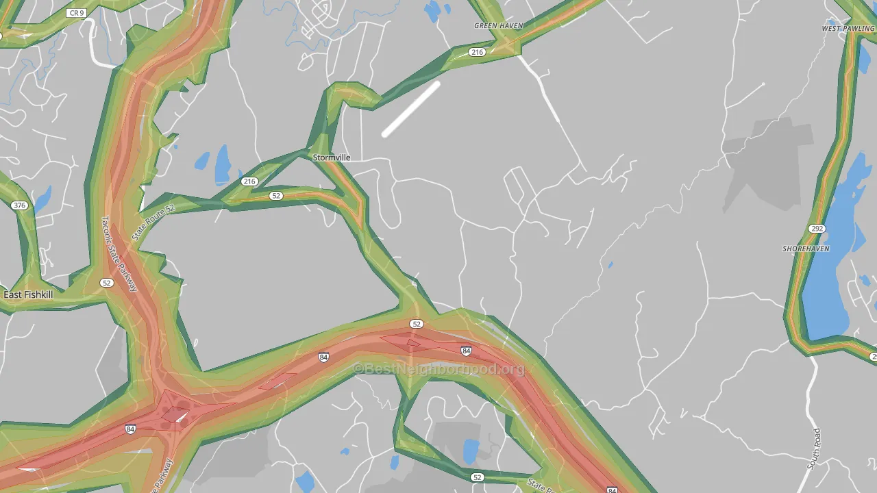 Stormville, NY Map of Noise Levels in Stormville