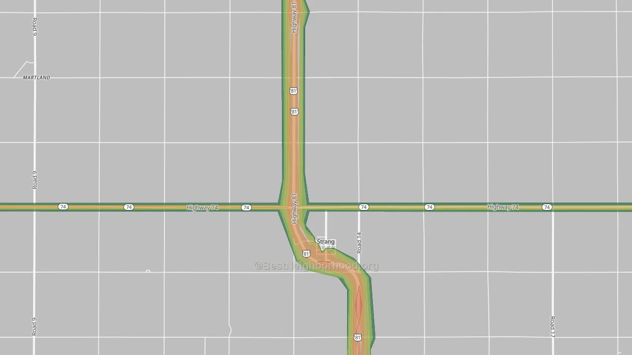 Strang, NE Map of Noise Levels in Strang