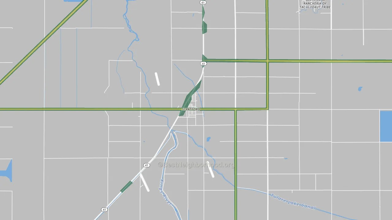 Stratford, CA Map of Noise Levels in Stratford