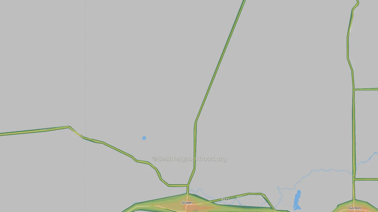 Strawn, TX Map of Noise Levels in Strawn