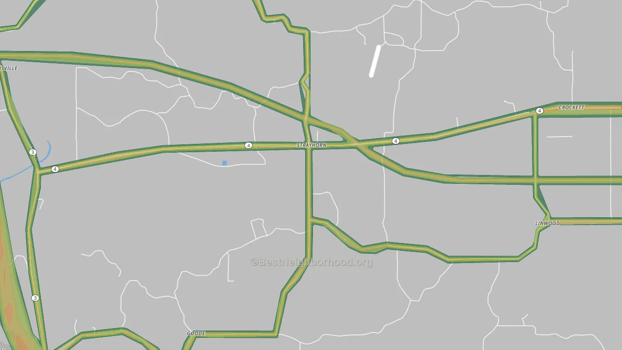 Strayhorn, MS Map of Noise Levels in Strayhorn