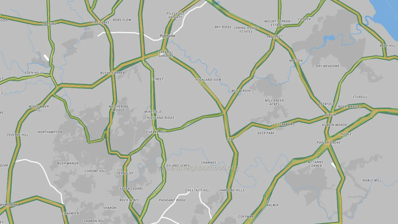 Street, MD Map of Noise Levels in Street
