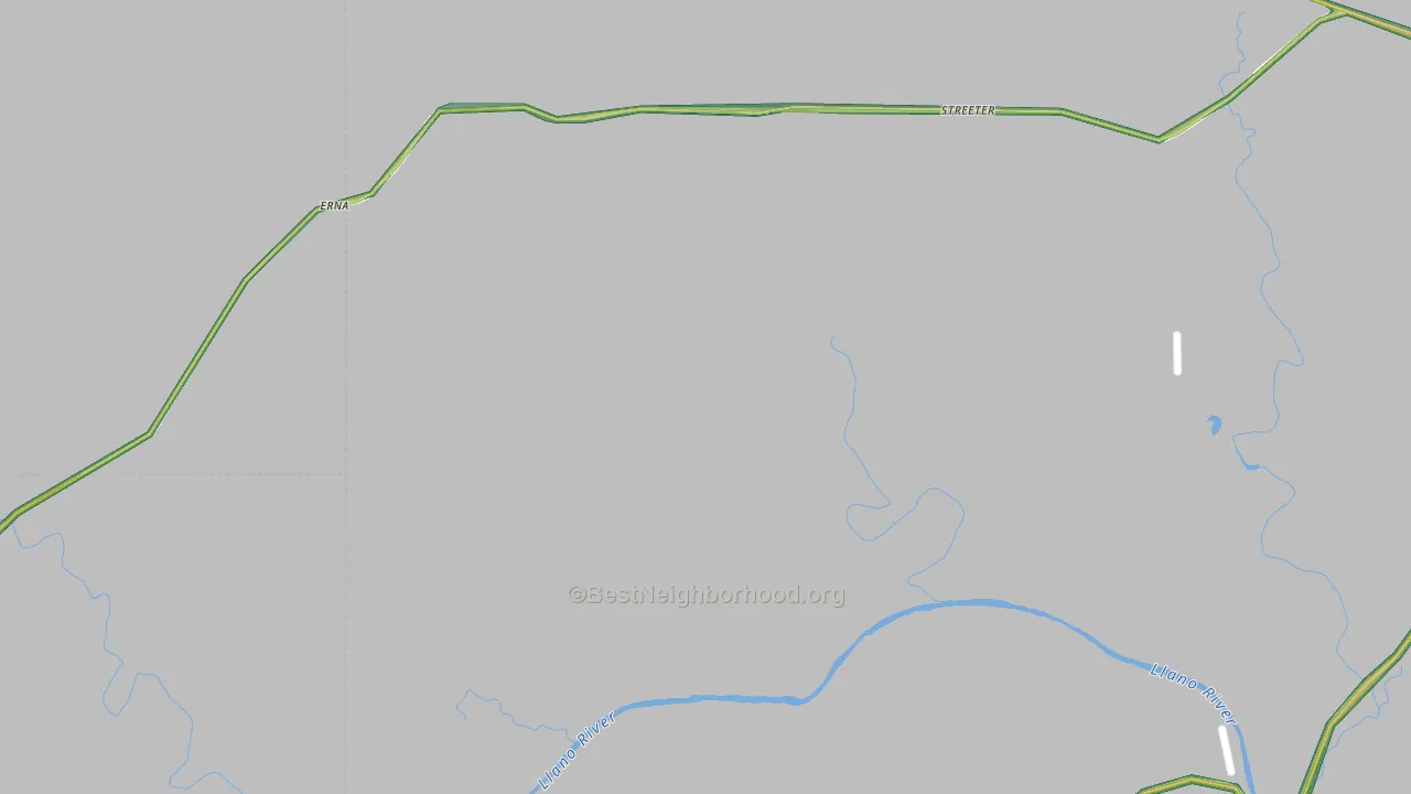 Streeter, TX Map of Noise Levels in Streeter