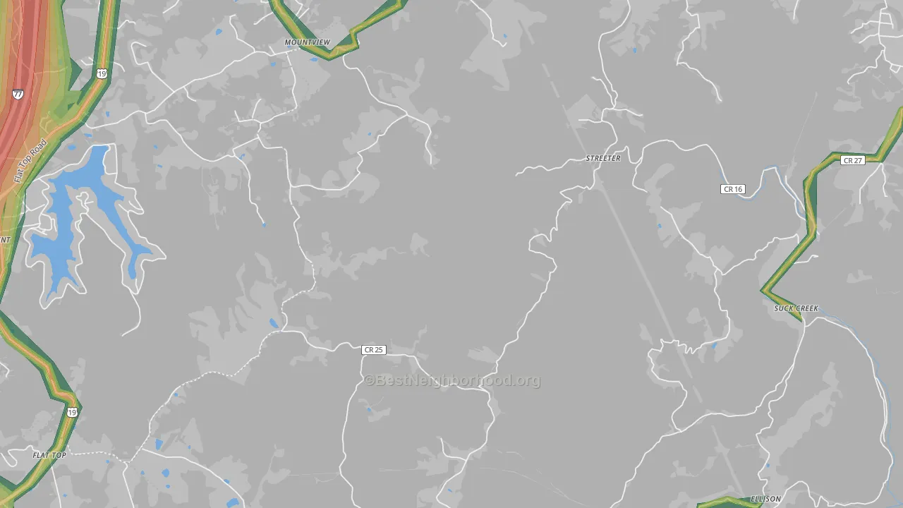 Streeter, WV Map of Noise Levels in Streeter