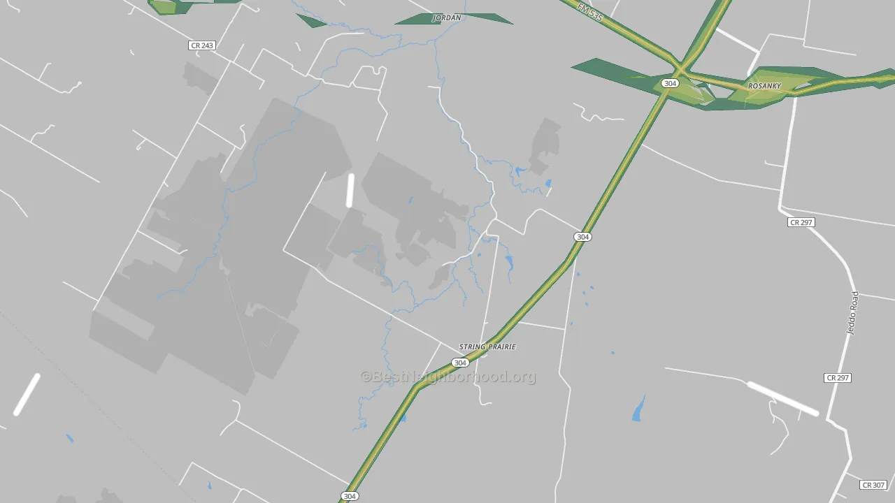 String Prairie, TX Map of Noise Levels in String Prairie