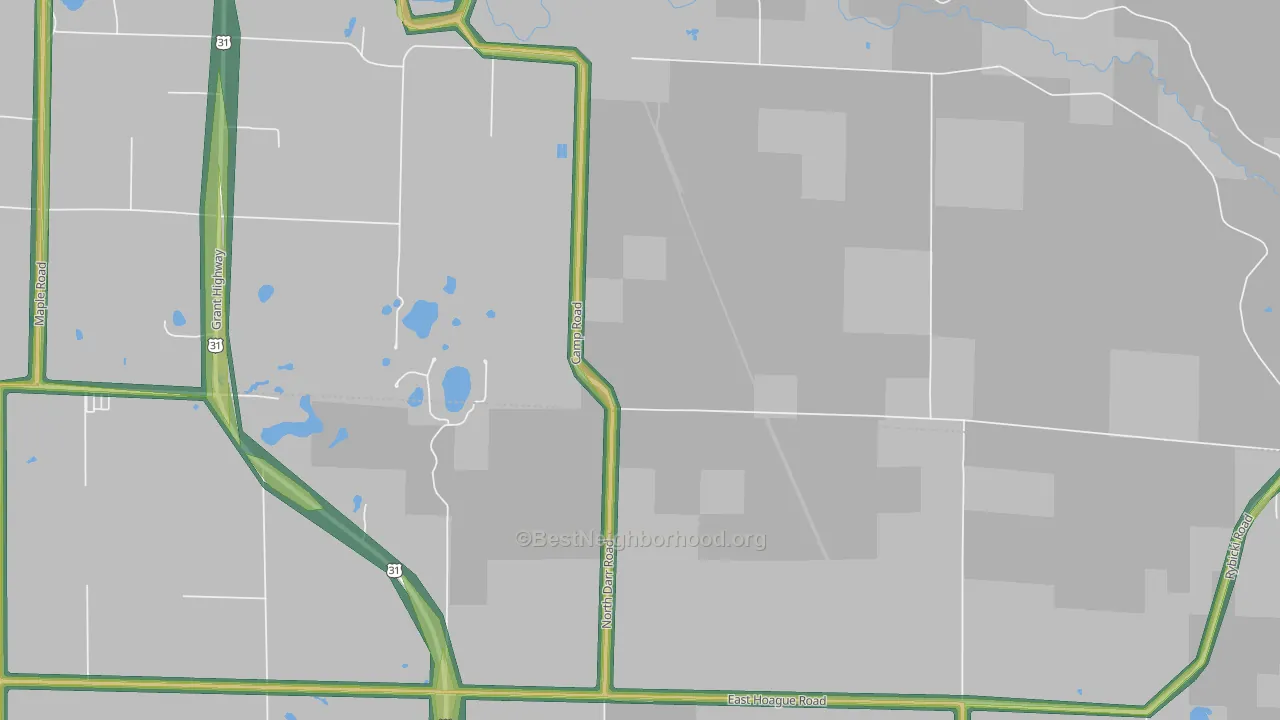 Stronach, MI Map of Noise Levels in Stronach