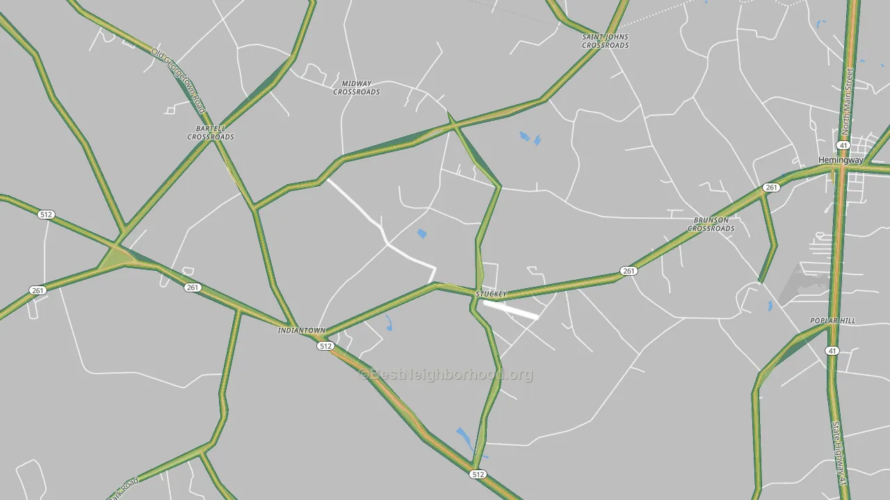 Stuckey, SC Map of Noise Levels in Stuckey