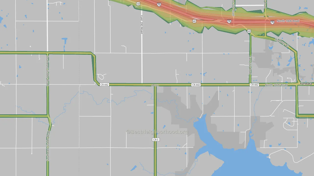 Stull, KS Map of Noise Levels in Stull