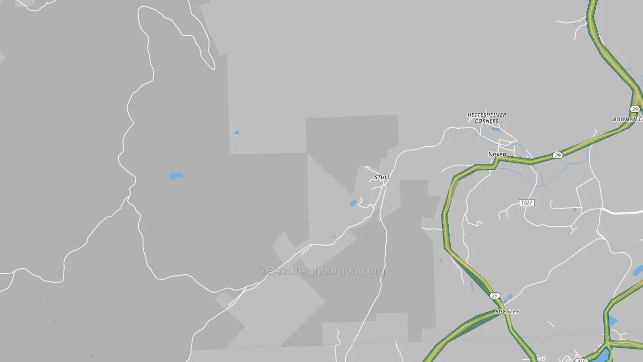 Stull, PA Map of Noise Levels in Stull