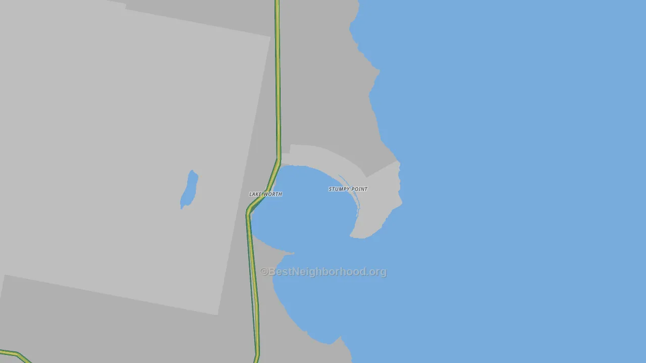 Stumpy Point, NC Map of Noise Levels in Stumpy Point
